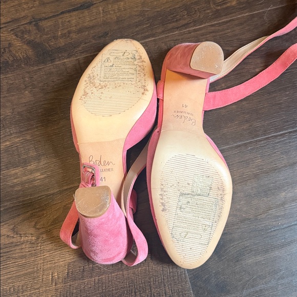 Pink Suede Heels Ankle Strap - Picture 2 of 5